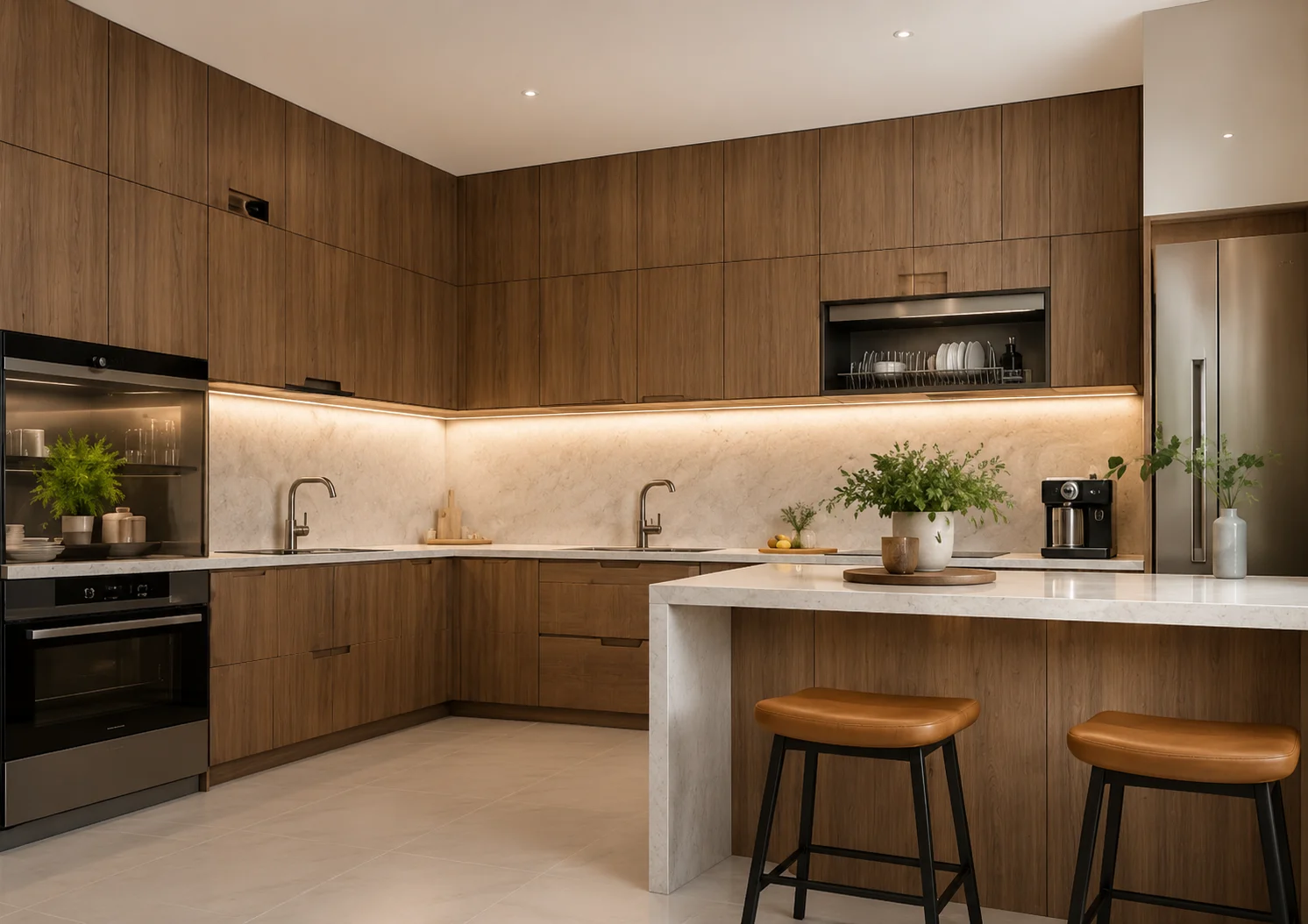 Tủ bếp gỗ tự nhiên